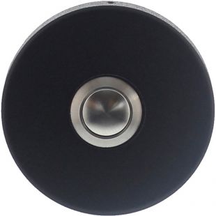 Beldrukker rond 49 mm, Mat zwart RVS
