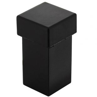 Deurstopper vierkant 56 x 25 mm, Zwart RVS
