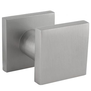 Voordeurknop Vierkant op rozet 60 x 60 mm, Verkropt, Eenzijdig, Aluminium