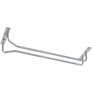 Glazenhouder 1 rail, Lengte 350 mm, RVS, Chroom