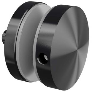 Glasadapter zwart 50 mm, Vlak, Lengte 30 mm, RVS