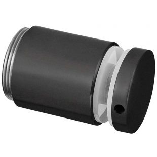 Glasadapter zwart 50 mm, Vlak, Verstelbaar, RVS316