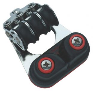 Sprenger micro XS katrol driedubbel met kogellager en nokkenklem voor touw 6mm RVS