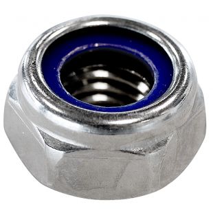 Borgmoer M5, kunststof ring, DIN985, RVS (A2), 100 stuks