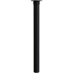 Tafelpoot Rond, Mat Zwart RVS - Diameter 60,3 mm