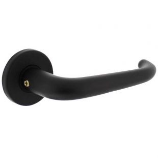 Intersteel Deurkruk Cue op rozet ø50x7mm aluminium zwart