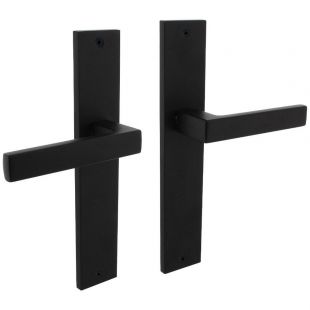 Intersteel Deurkruk Hera op schild 245x45mm blind mat zwart