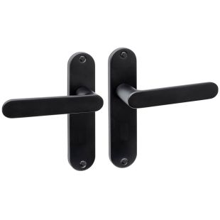 Intersteel Deurkruk Sora basic op schild ovaal 185x41mm zwart