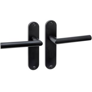 Intersteel Deurkruk Jura basic op schild ovaal 185x41mm zwart