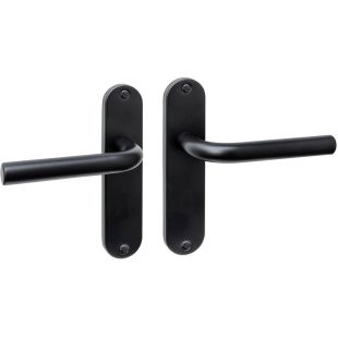Intersteel Deurkruk Luzern basic op schild ovaal 185x41mm zwart
