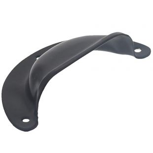 Meubelgreep Schelp, Breedte 73 mm, Mat Zwart