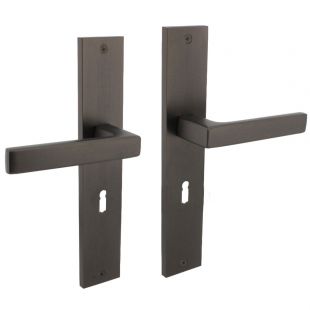 Intersteel Deurkruk Hera op schild 245x45mm sleutelgat 56mm antracietgrijs