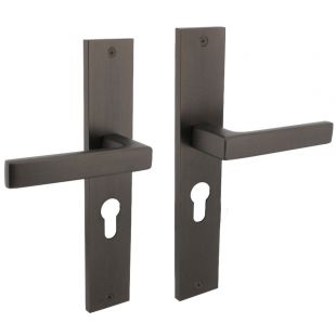 Intersteel Deurkruk Hera op schild 245x45mm profielcilindergat 55mm antracietgrijs