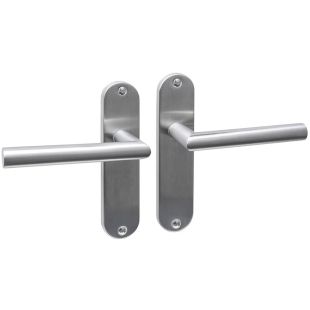 Intersteel Deurkruk Jura basic op schild ovaal 185x41mm rvs