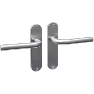 Intersteel Deurkruk Luzern basic op schild ovaal 185x41mm rvs