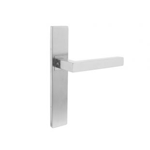 Deurkruk Vierkant op rechthoekig langschild, Blind, Gatdeel rechts, RVS