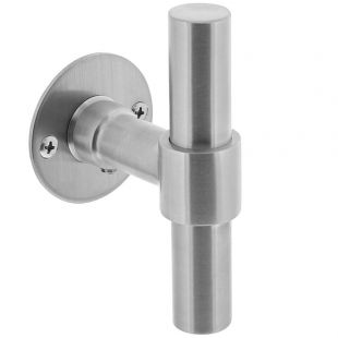 RVS deurkruk T-model op rond rozet, Gatdeel