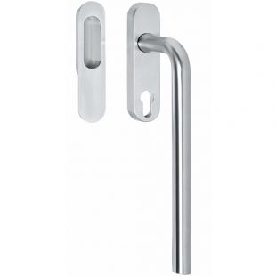 RVS hef-/schuifdeurbeslag recht PC 69 mm Intersteel