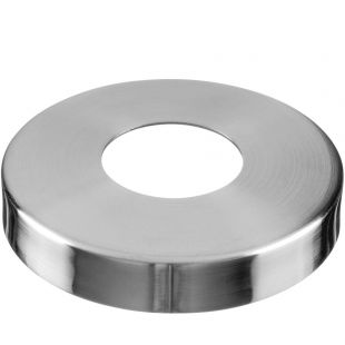 Rozet 125 x 18 mm met centraal gat 48,3 mm, RVS316