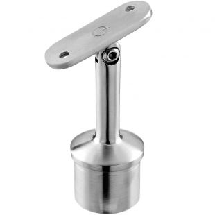 Railingsteun 42,4 x 2,0 mm, Vlak, Verstelbaar, RVS