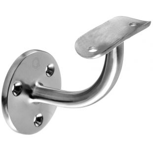 Trapleuning beugel met 3 schroefgaten MOD 0112 RVS