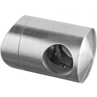 RVS dwarsstafhouder Buis 42,4 mm, Staf 12 mm, Rechts