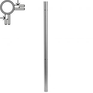 Hoekbaluster 42,4 x 2,0 mm voor zijmontage met glasvulling MOD 0937 RVS