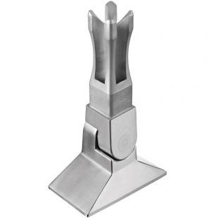 Vloerflens 40 x 40 x 2,0 mm, Verstelbaar, RVS 316