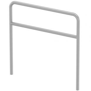 Geleidehek met tussenstang 1200 x 1200 mm, RVS316
