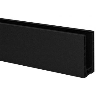 Easy Glass Smart Top, Vloerprofiel, 1000 mm, Zwart