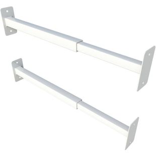 SecuBar barrièrestang Duo wit in het kozijn 31-55cm