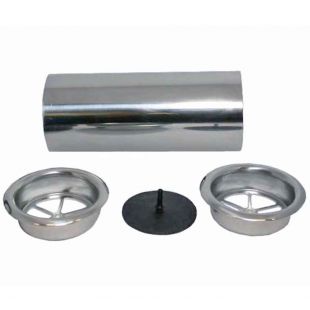 Cockpit afvoer 122 x 76 mm RVS