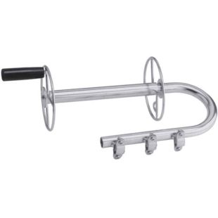 Reddingslijnhouder voor reling 30mm verticaal RVS