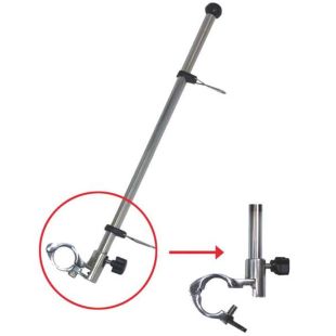 Vlaggenmast lengte 455mm voor reling RVS / kunststof