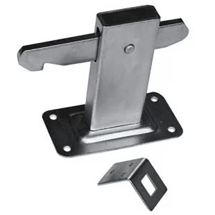 Deurvastzetter buiten met snaphaak vloermontage RVS