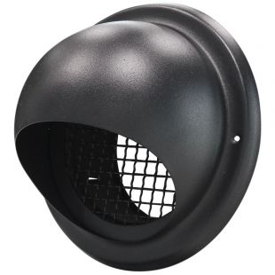 Bolrooster met grofmazig gaas 100 mm, Mat Zwart RVS