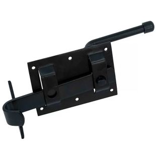 Boerenklinkstel zwart 120 x 85 mm, RVS