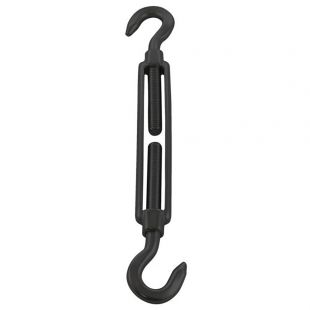 Spanwartel zwart M10, Haak/Haak, RVS 316