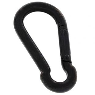 Karabijnhaak zwart 8 x 80 mm, RVS 316