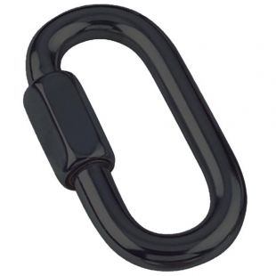 Noodschalm zwart 8 mm, RVS 316