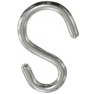 S-haak Asymmetrisch 4 mm, RVS