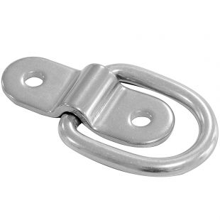 D-ring 6 mm met oogplaat 20 x 57 mm, RVS316