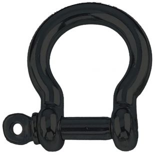 Harpsluiting zwart 5 mm, RVS 316