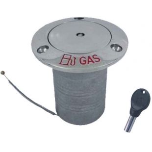 Dekvuldop gas 2" met slot RVS316
