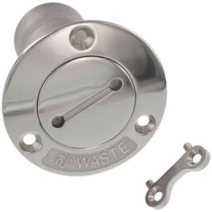 Dekvuldop afvalwater met slot RVS316