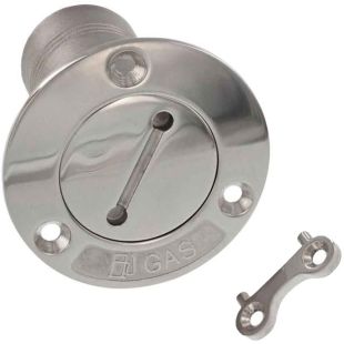 Dekvuldop gas met slot RVS316