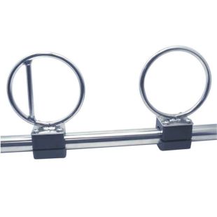 Spinnakerboom houder voor reling 25mm RVS316 / kunststof, set van 2 stuks