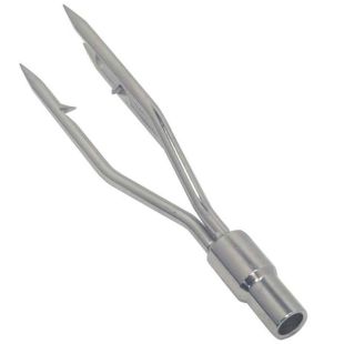 Vishaak drietand met harpoenkop RVS316