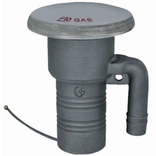 Dekvuldop water 1 1/2" met ontluchting RVS316