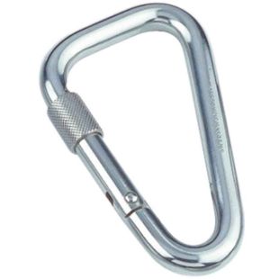 Karabijnhaak asymmetrisch met schroefsluiting RVS316